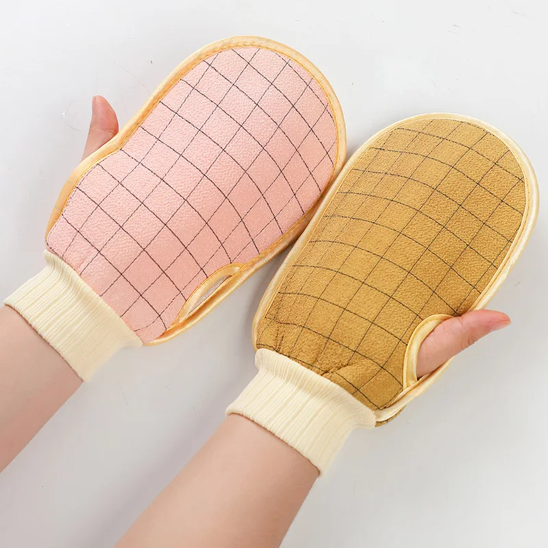 

2 In 1 Soft Bath Hair Removal Gloves Exfoliating Strongly Premium Щетка Для Тела Bathroom Wash Body Accessories Color Random 1PC