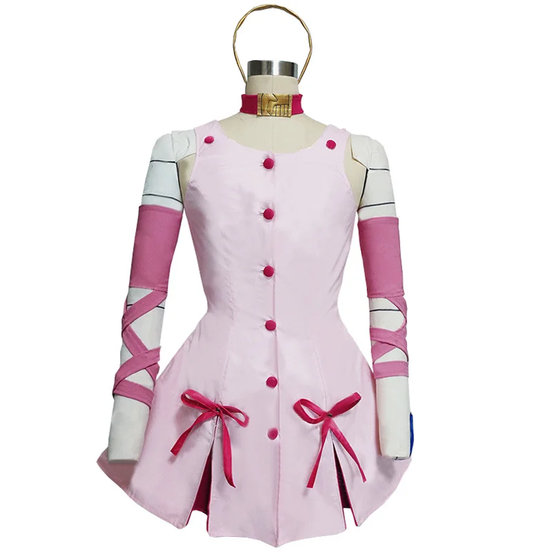 

JoJo's Bizarre Adventure movie Sugimoto Reimi Cosplay Costume pink dress with accessory