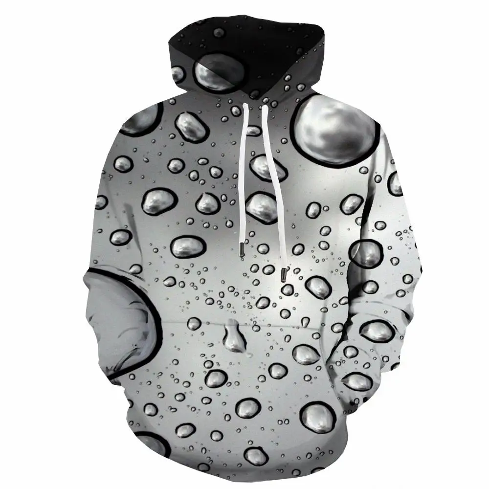 

3d Hoodies Raindrop Hoodie Men Retro Hoodie Print Gray Hooded Casual Art Hoody Anime Unisex Funny Pullover Fashion Sexy