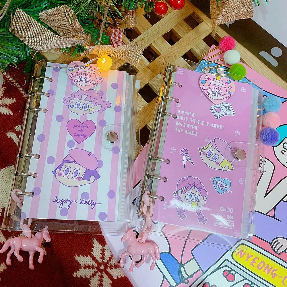 Розовый Единорог лазерный прозрачный Блокнот Дневник Обложка Блестящий