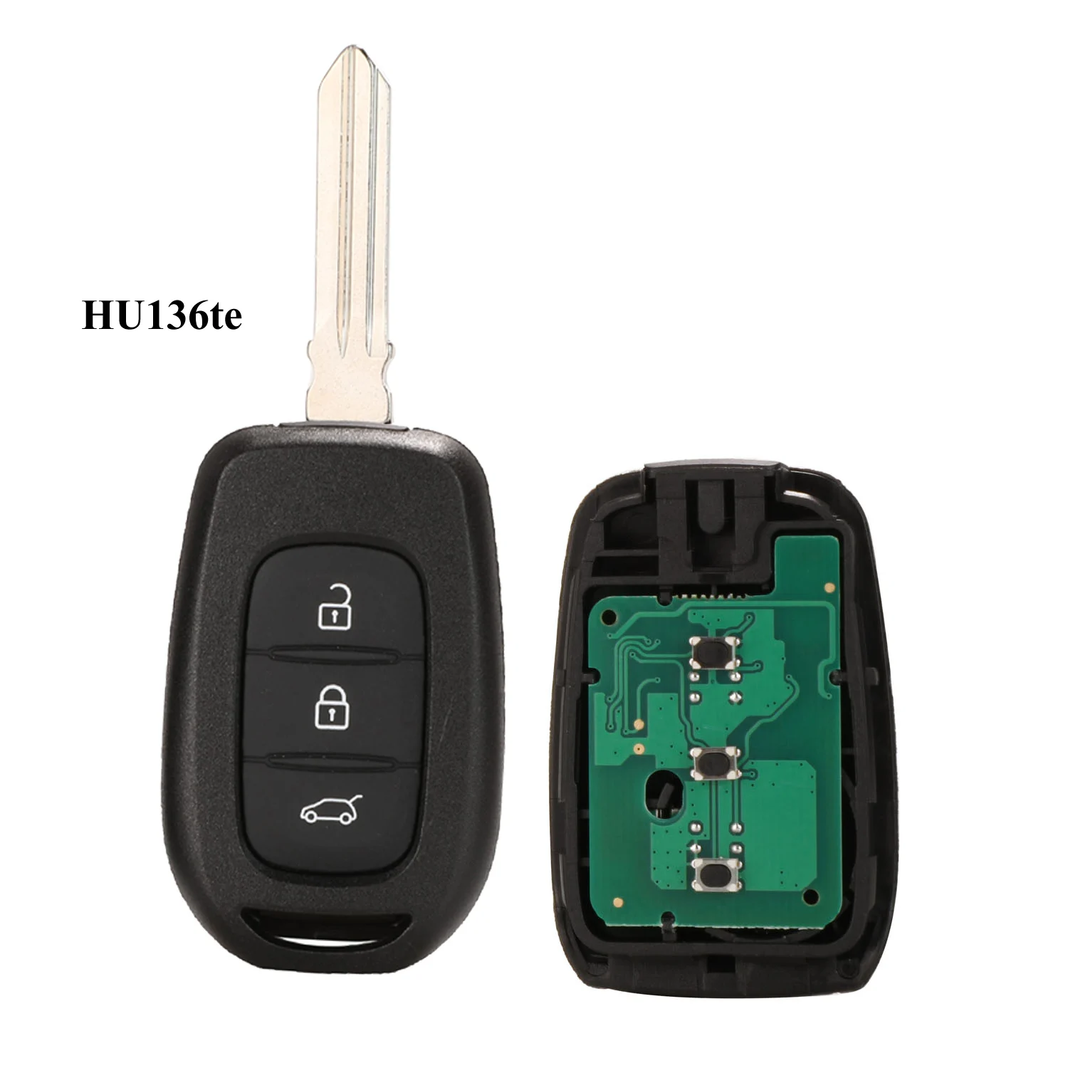 HU136TE Jingyuqin Автомобильный Дистанционный ключ с чипом PCF7961M HITAG AES для Renault Sandero Dacia Logan Lodgy Dokker Duster 433MHz VAC102 HU136te - Цвет: HU136TE