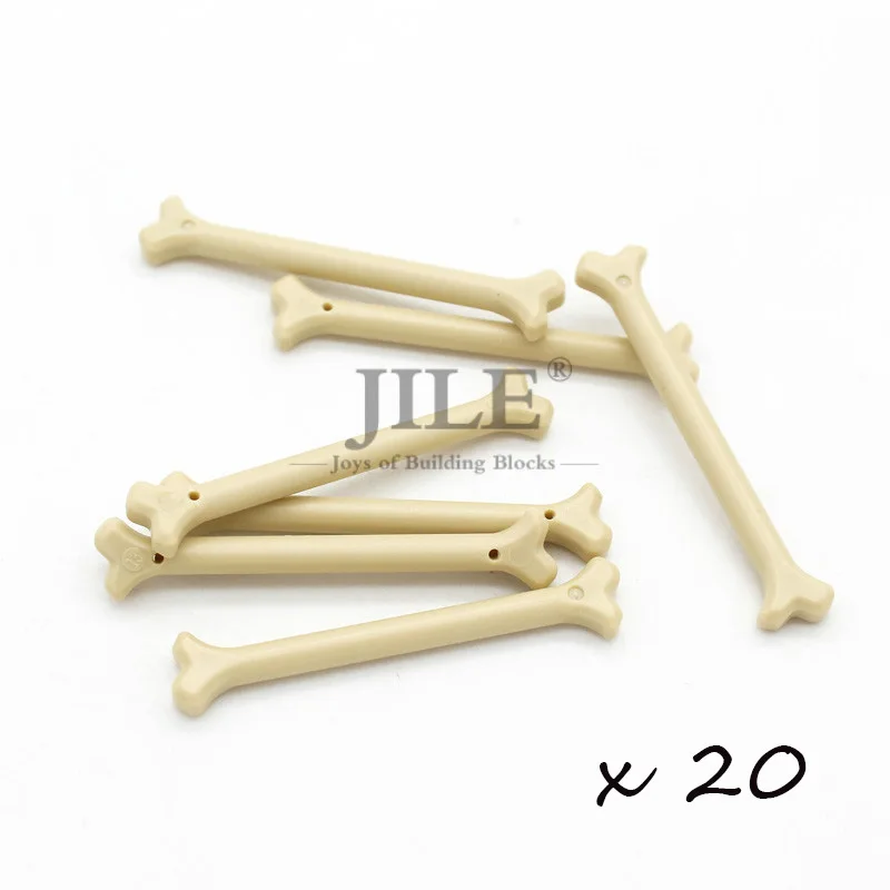 92691 bone 20pcs Moc Food Building Blocks Fruit Apple Banana Frish Dish Drumstick Sausage Bone DIY Bricks Bulk Set Compatible with City View Toys - Цвет: 92691 bone 20pcs