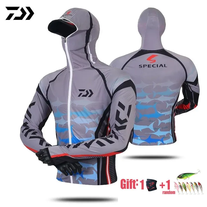 

Новая одежда для рыбалки Daiwa, мужские быстросохнущие рубашки с длинным рукавом для рыбалки, уличная спортивная одежда для рыбалки, куртки дл...