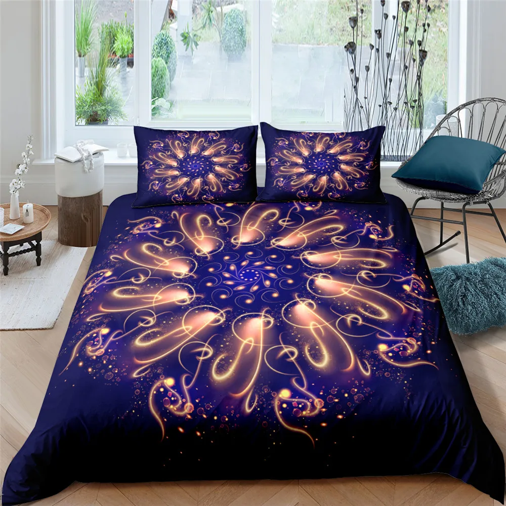 

Bohemian Printing Luxury Bedding Set Double King Queen Bedroom Sets Quilt Duvet Cover Pillowcase For Home Textile