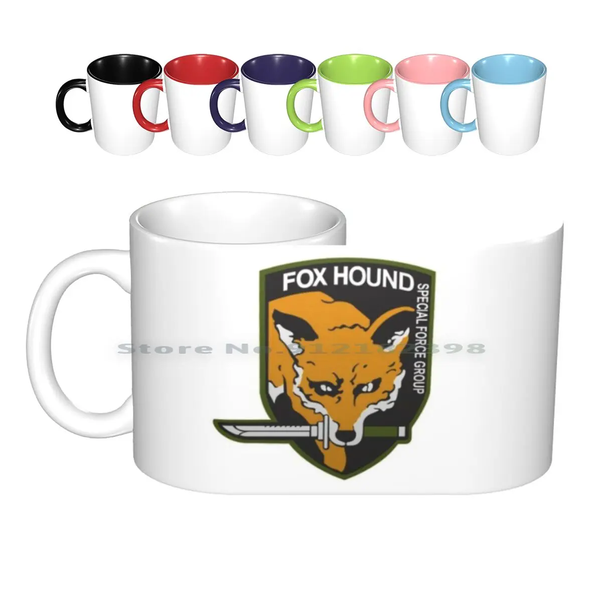 

Керамические кружки Fox Hound Special Force Group, кофейные чашки, Кружка для молока и чая, металлическое снаряжение, твердые фантомные болеутоляющие пу...