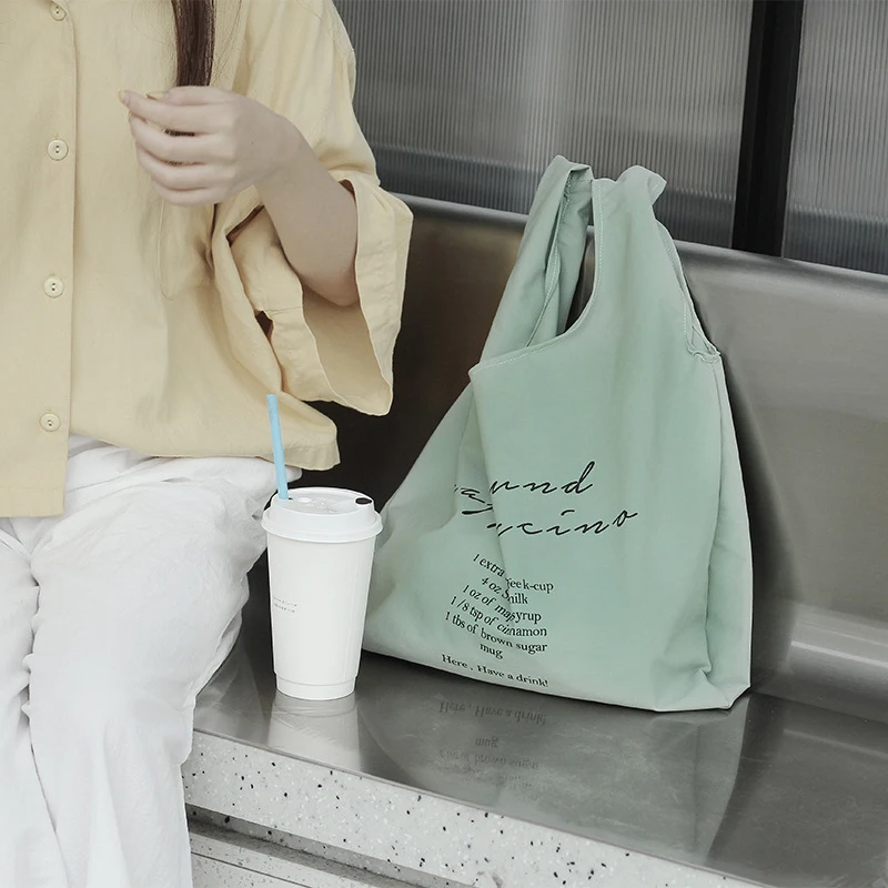 

1Pcs 2021NEW Portable Shopping Bags Foldable Premium Reusable Bag Small Size High Quality shopping storage bags With Handle