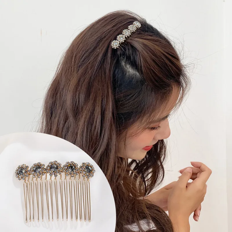 CHIMERA Fashion Simple Wedding Hair Comb Pearl Crystal Flower Rhinestone Hairpin Alloy Clips for Women Bride Accessories Jewelry | Украшения