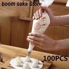 Кондитерские насадки для глазировки пищевых продуктов, крема, помадки, украшения тортов, наконечники, инструменты, маленький, большой размер, одноразовый мешок для теста