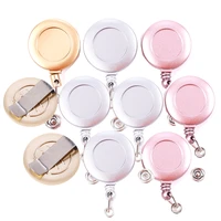 10pcs lot 3 colors retractable badge holder for nurse id badge reel with alligator clip
