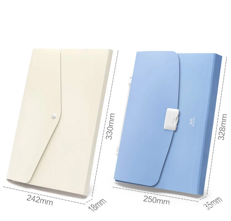 

5&13 Grids Handheld Folder for Documents Organ Box Bag Multi-function Organizer Storage Holder Office Document A4 Paper Folder