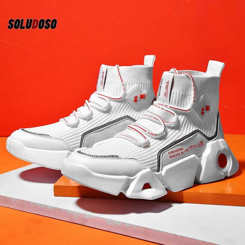 

2019 Hot Sale Men's Casual Boots Outdoor Footwear Sock Ankle Sneakers breathable High Quality Mesh Men Shoes Chaussure Homme