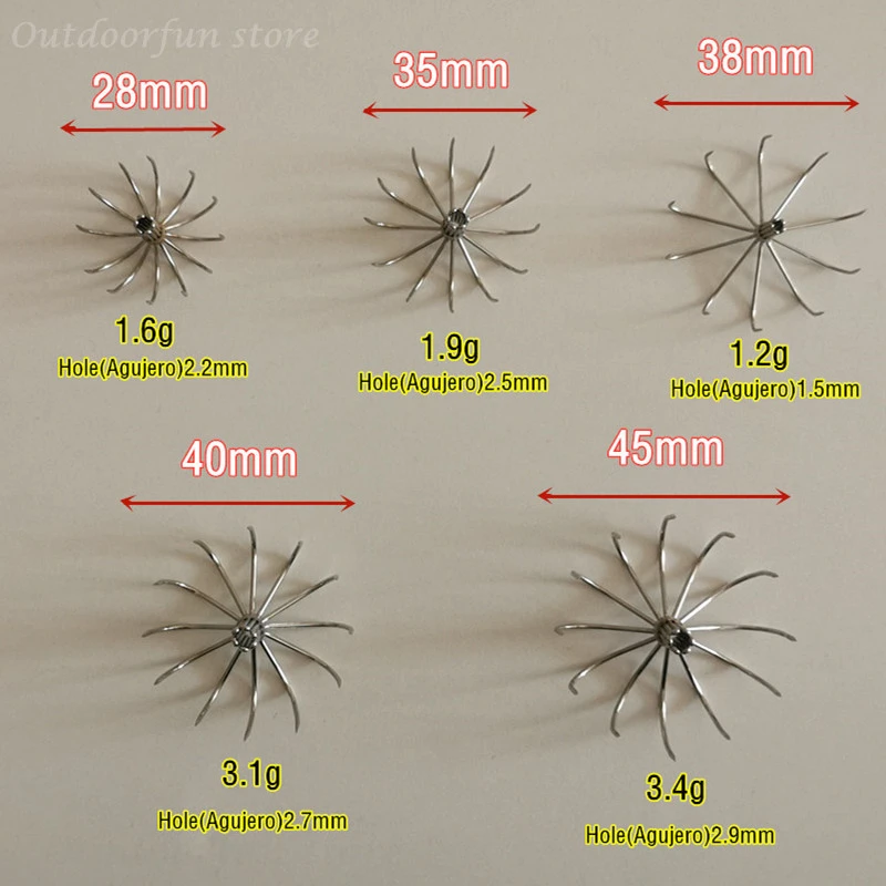 10 шт. 50 100 крючок для кальмара из нержавеющей стали большой зонт рыболовный 28 45 мм