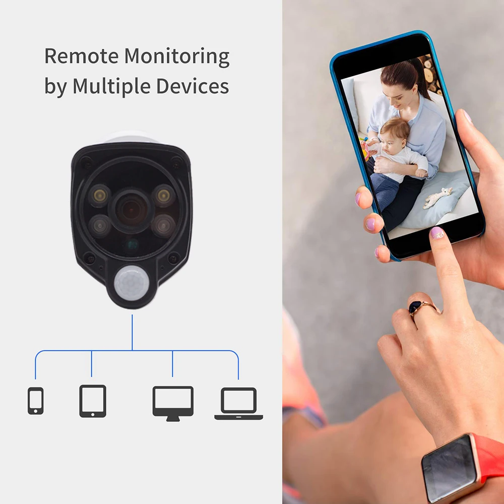 PIR 4 in1 цилиндрическая камера 1080P 2,0 МП CCTV наружная Водонепроницаемая камера Встроенный инфракрасный Сенсор ПИР камера