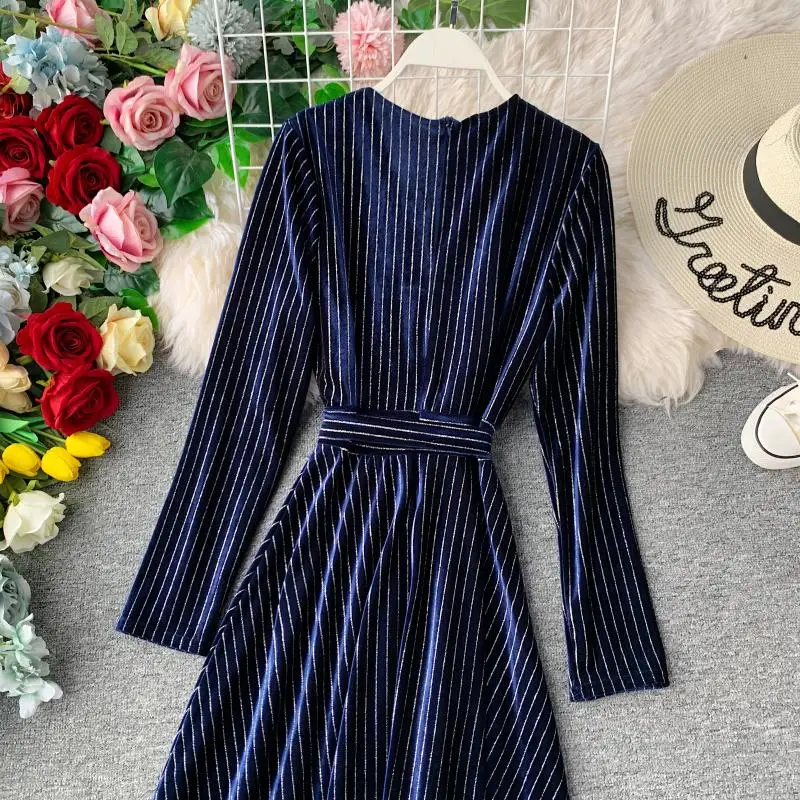 Gagarich женское платье осень 2019 золото бархат мода высокая талия v-образный вырез