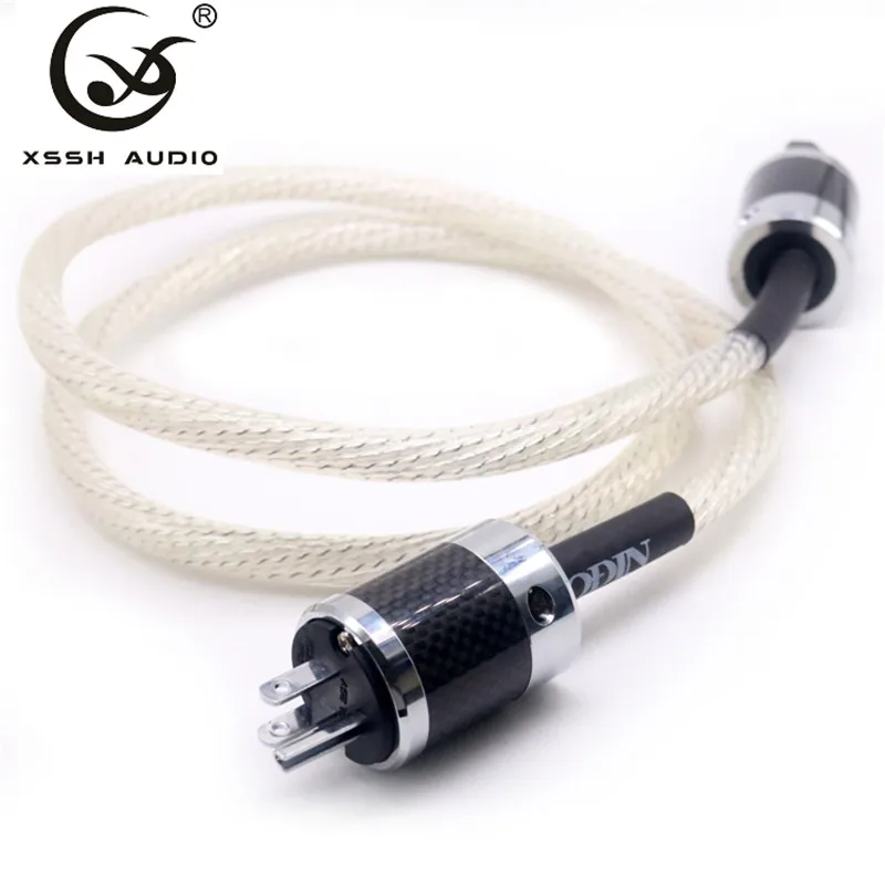 XSSH аудио Hi end DIY hifi 13 мм OD 9 core 16AWG тефлоновый кабель питания Vahalla шнур с женским и