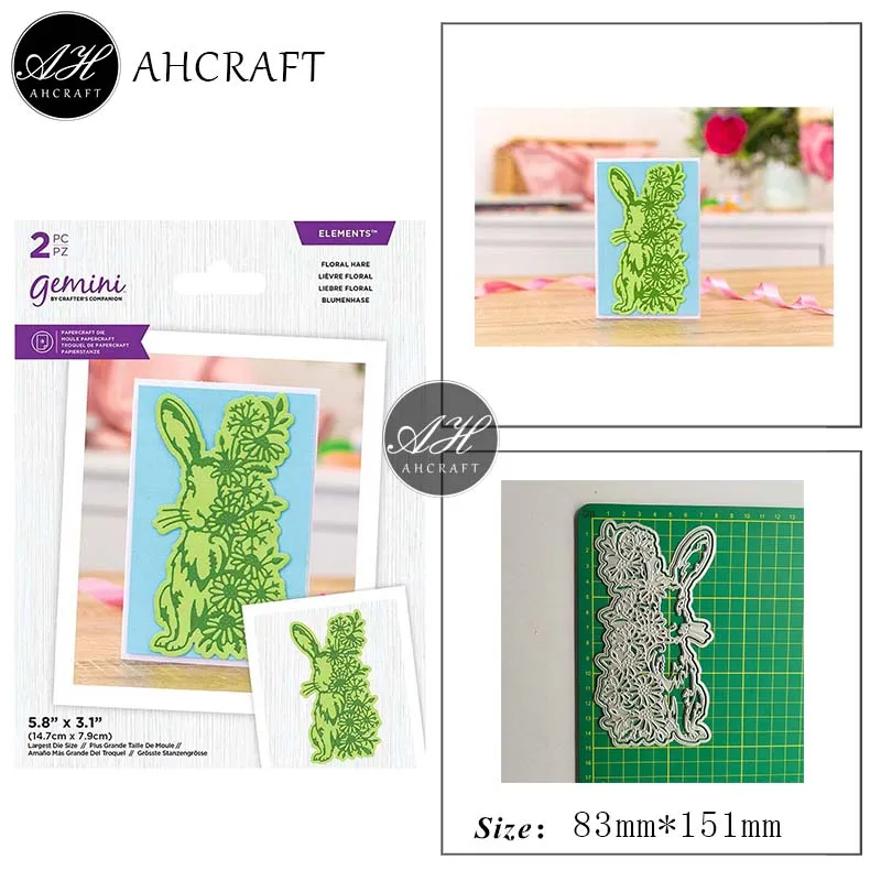 

AHCRAFT Flowers And Bunny Metal Cutting Dies for DIY Scrapbooking Photo Album Decorative Embossing Stencil Paper Cards Mould