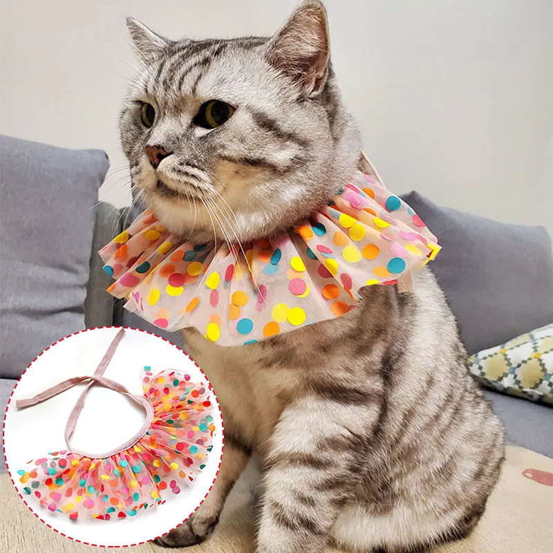 

Dog Bib Cat Saliva Towel Macrame Pet Scarf Small Fresh Dogs Triangle Scarf Lovely Puppy Decorative Supplies 2021 New