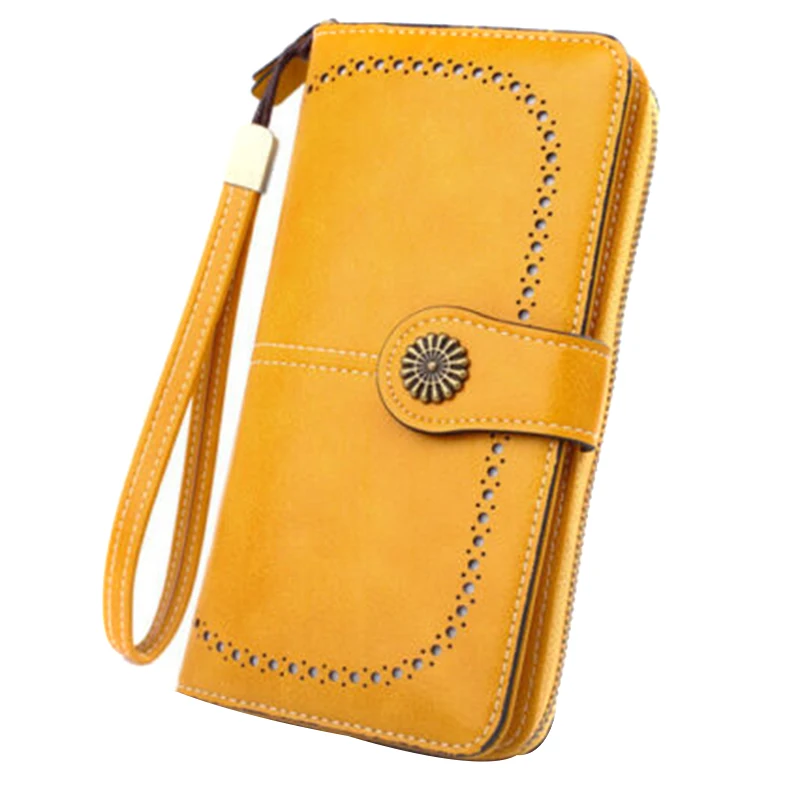 

Newly RFID Women Leather Long Wallet Zipper Multifunction Large Capacity Purse m99