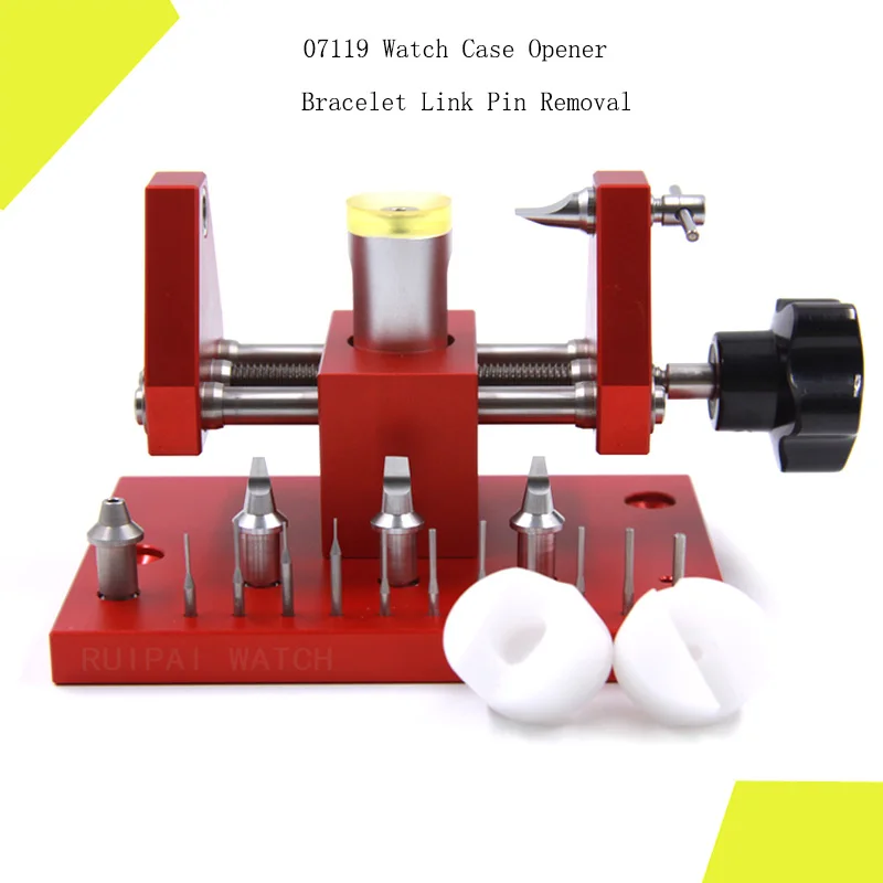 Updated 2 in 1 07119 Watch Snap-on Case Back Opener  and  Adjustable Watch Bracelet Link Pin Removal Tool