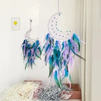 girl heart dreamcatcher bedroom decoration gift handmade feather dream catcher wind chimes art chimes valentines day gifts