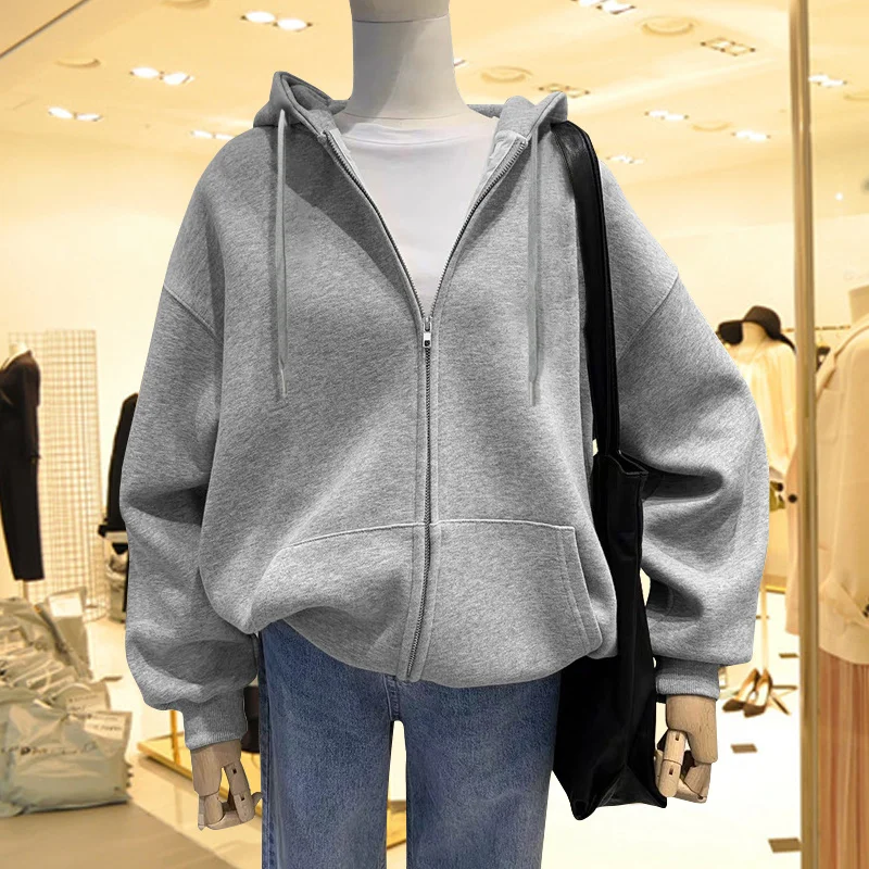 

Женский свитер на флисовой подкладке, Свободный Топ на осень и зиму, 2021