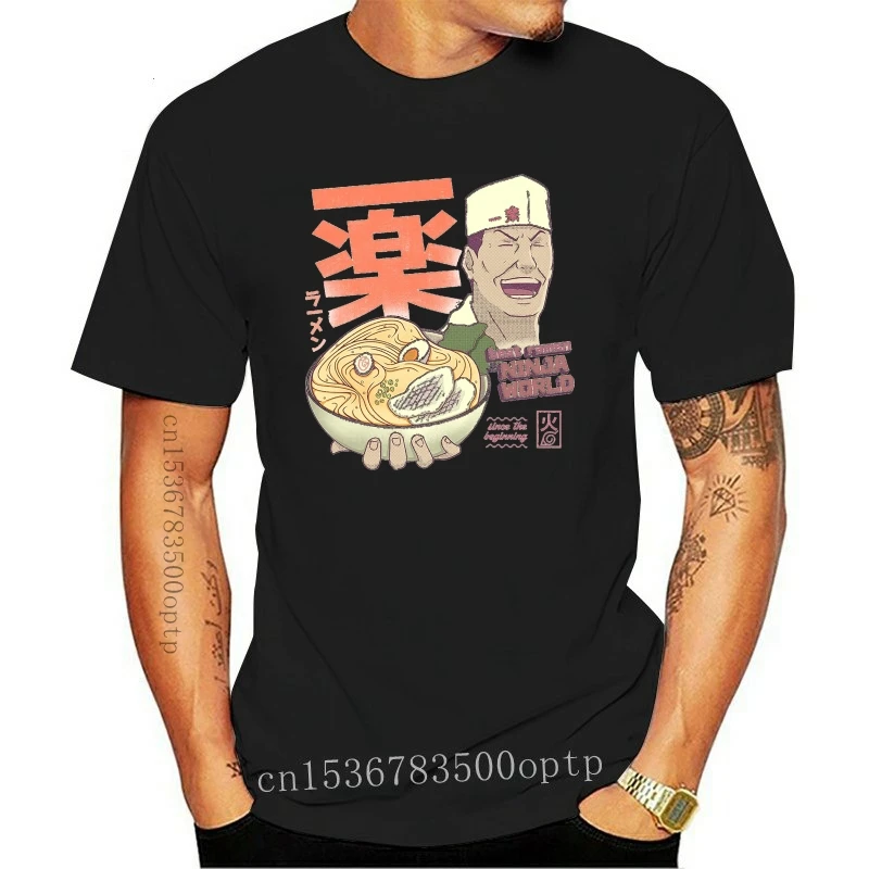 

New Male Vintage Ichiraku Best Ramen T Shirt Crazy Japanese Food Noodle Funny Anime T-Shirts Short Sleeves Cotton Graphic Tshirt