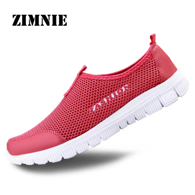 Coral Red Новинка; кроссовки-светильник унисекс; летние женские кроссовки из дышащей сетки; женские кроссовки; Мужская прогулочная спортивная обувь - Цвет: Coral Red