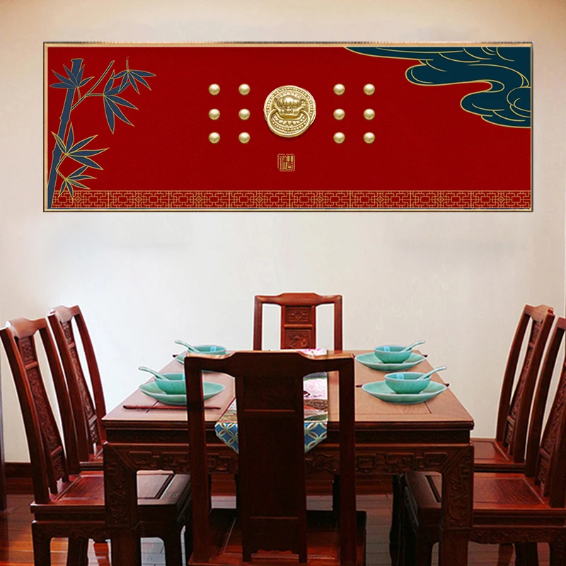 Традиционная стена в китайском стиле художественная живопись на холсте Красные