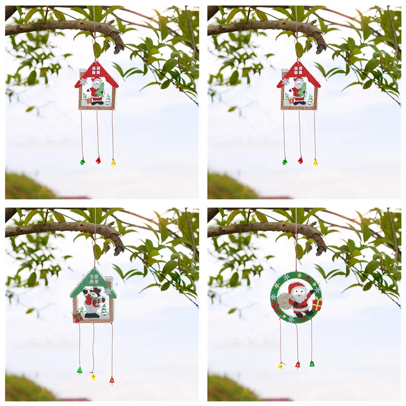 

Diamond Painting Christmas Pendants Special Shape Mosaic Hanging Merry Christmas Decoration Wall Ornament DIY Crafts Gift