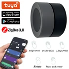 Смарт-кнопка Tuya ZigBee беспроводная, контроллер с автоматизацией, работает с Alexa Google Home