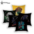 Мексиканский дневной чехол, призрак ужаса, полиэстеровый декоративный чехол для диванных подушек, квадратный чехол для дивана, с черепом, для дома