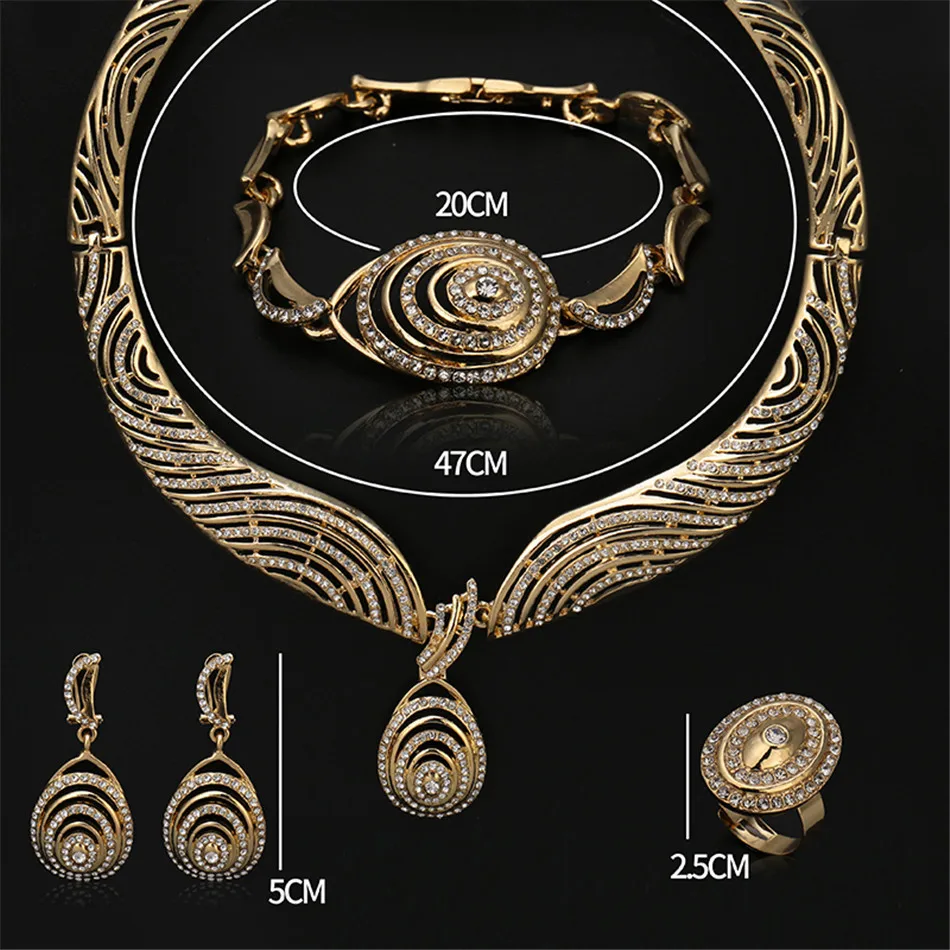 

Fani Dubai Gold Designer Jewelry Set Wholesale Nigerian Wedding woman accessories jewelry set Fashion African Bridal Jewelry Set