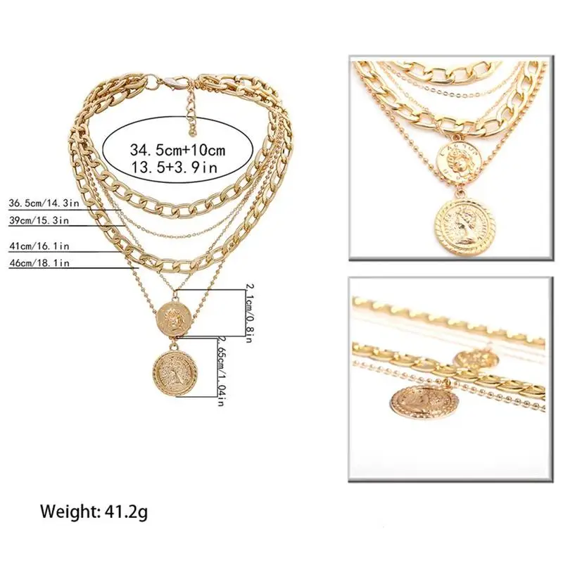 1 шт. многослойный кубинский портрет ожерелье-чокер женское винтажное резное