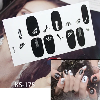 KS-175 Украшения для ногтей, наклейки s Sport, фирменный логотип, наклейки для ногтей, самоклеющиеся наклейки для самостоятельной сборки, наклейки для маникюра, все наклейки для дизайна ногтей, s наклейки - Цвет: KS-175