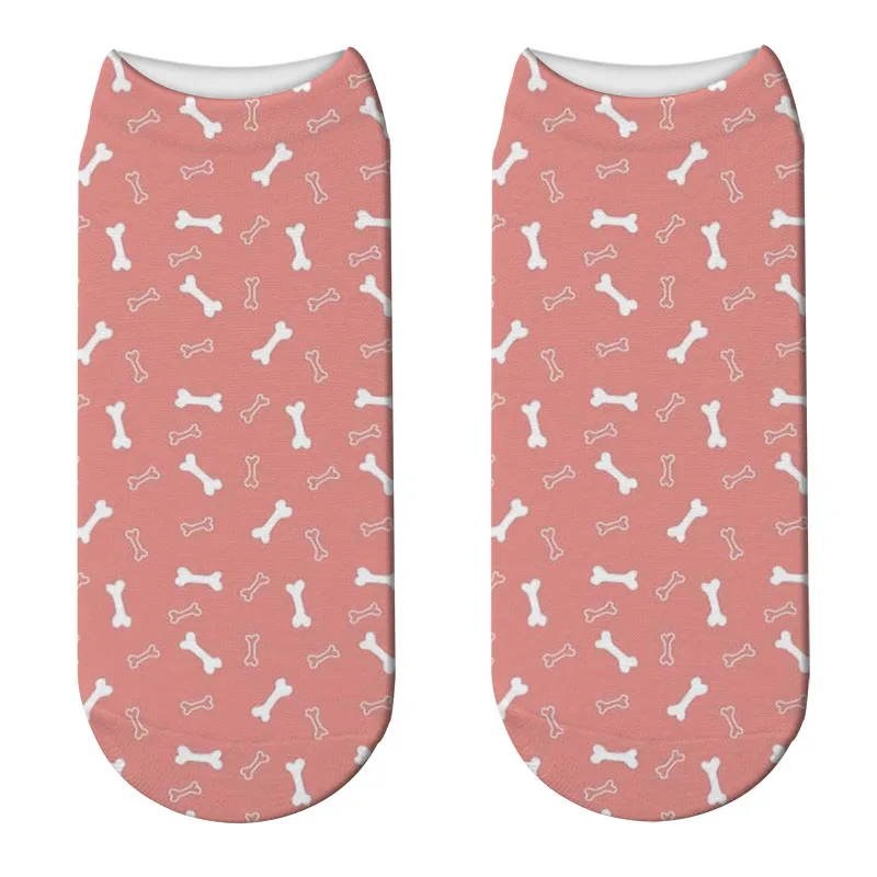 New Design Cartoon Dogs 3D Print Socks For Women Casual Novelty Funny Unisex Cute Low Cut Ankle Breathable Lady Calcetines | Женская