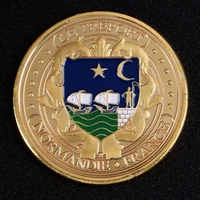 world cultural heritage commemorative coin french le treport gold coin totem human geography and architecture commemorative coin