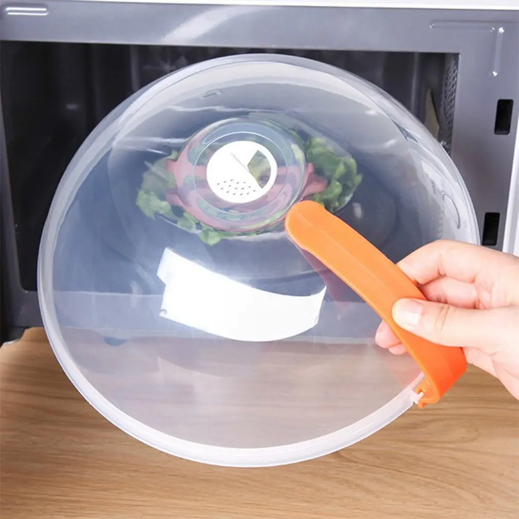 

Professional Microwave Food Anti-Sputtering Cover With Handle Heat Resistant Lid for Microwave Food Dropshipping