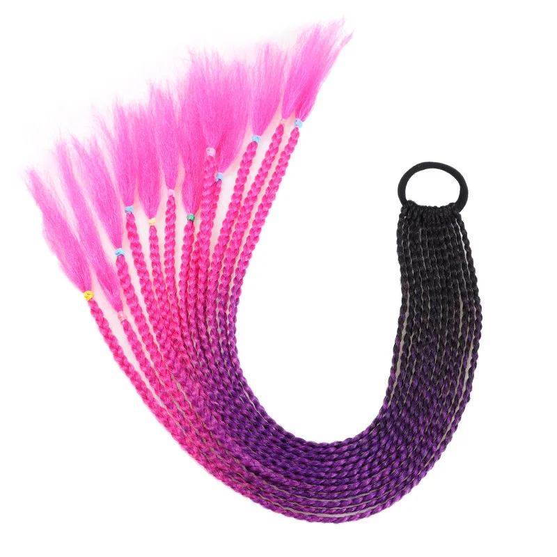 

Dreadlocks Ponytail Holder Colourful Wig Elastic Hair Hands Cosplay Performance Ribbons 60cm Hair Accessories
