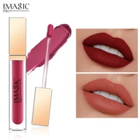 imagic lipgloss cosmetics velvet matte lip gloss makeup non stick cup moisturizing no fading lasting 20 colors girls lip makeup