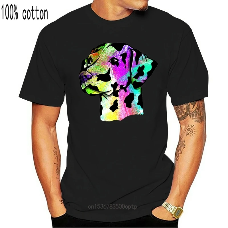 

New colorful dalmatian t shirt men Design tee shirt plus size 3xl cool Loose Comical Spring Autumn Natural tshirt