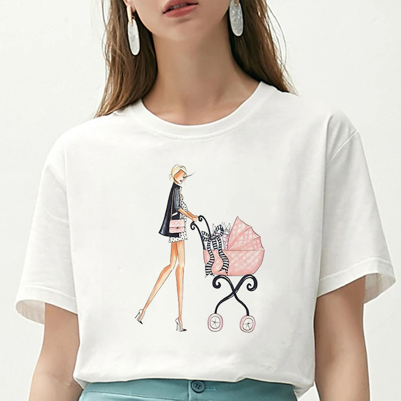 Lus Los женская футболка супер Mama и I Love My коллекция любимой детской жизни Vogue