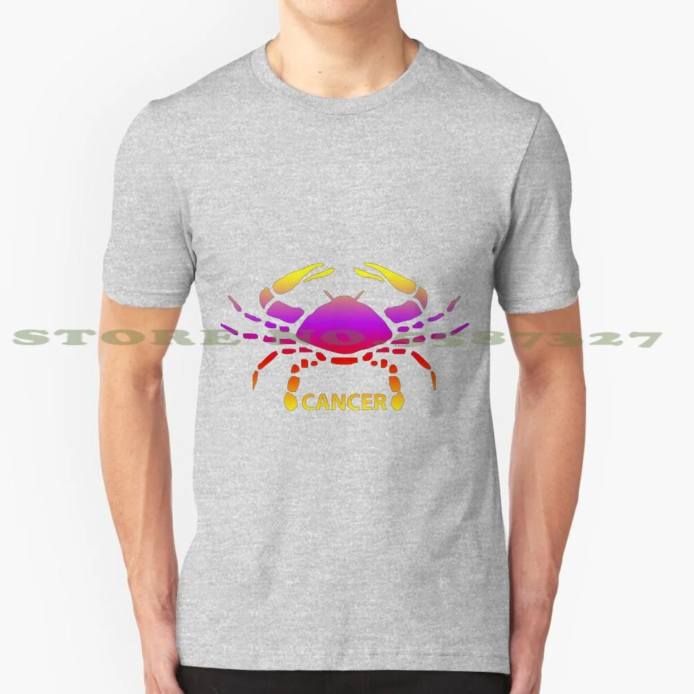 

Летняя забавная футболка для мужчин и женщин, цветной Знак зодиака-рак, краб рака, астрологический знак зодиака, ракообразный
