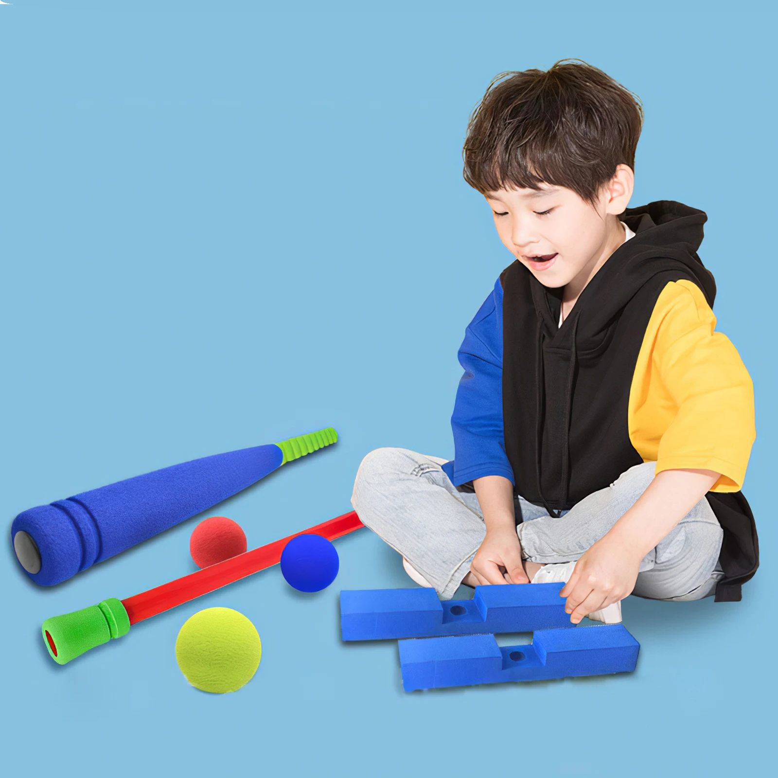 

Kids Baseball Set Toy T-Ball T-Ball Plaything Toy T-Ball Training Set Activity Fitness Safety Sports For Children Training Set