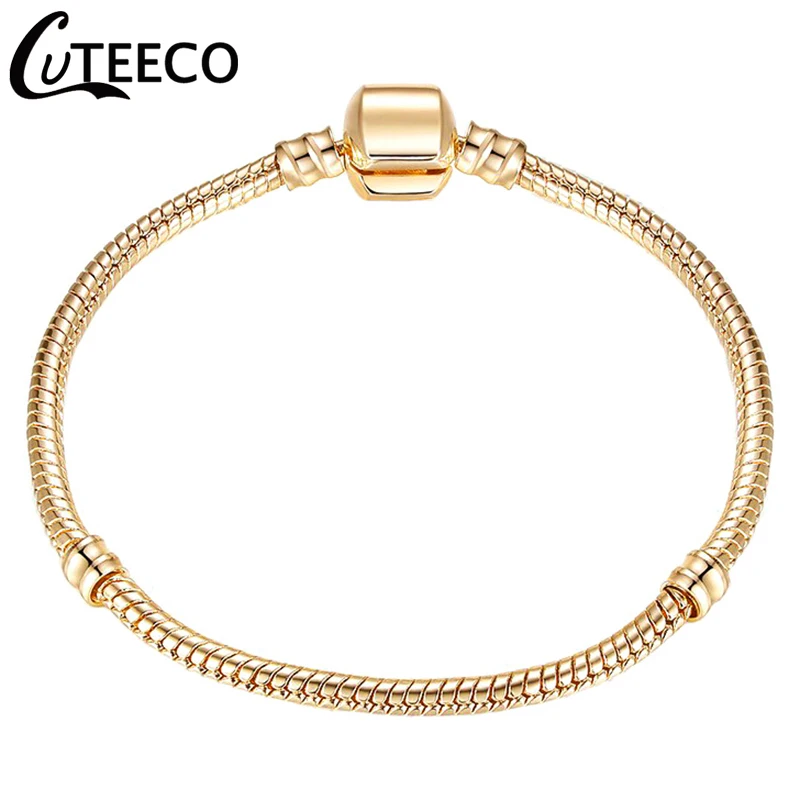 CUTEECO Европейский золотой очаровательный браслет для женщин классический Змеиный
