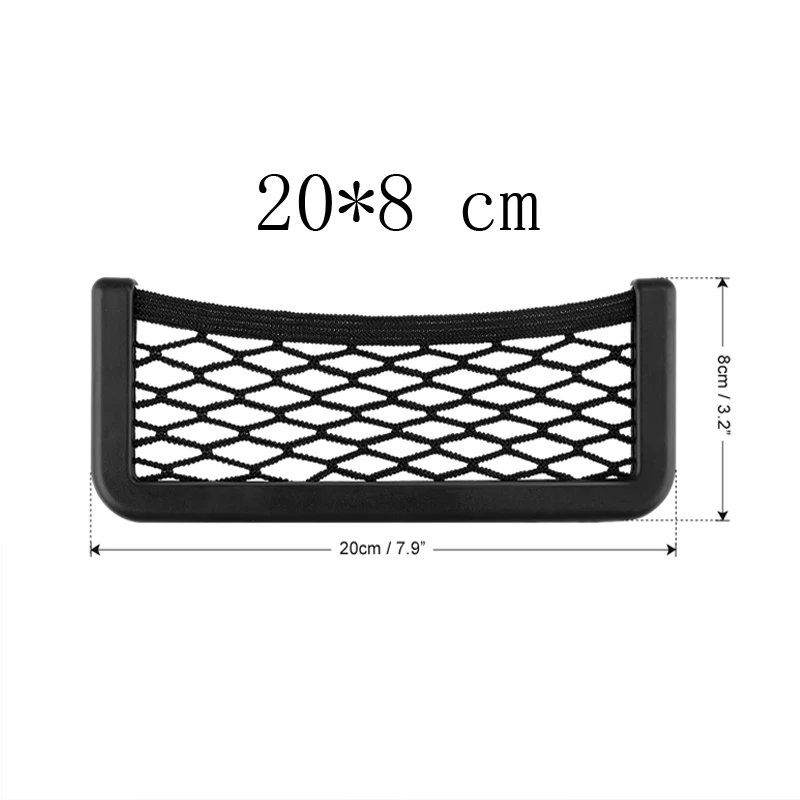 Follow pic Super Big 20cm x 8cm Auto Seat Back Storage Mesh Bag Car Organizer Net Magic Sticking Holder Pocket Car Trunk Organizer - Название цвета: Follow pic