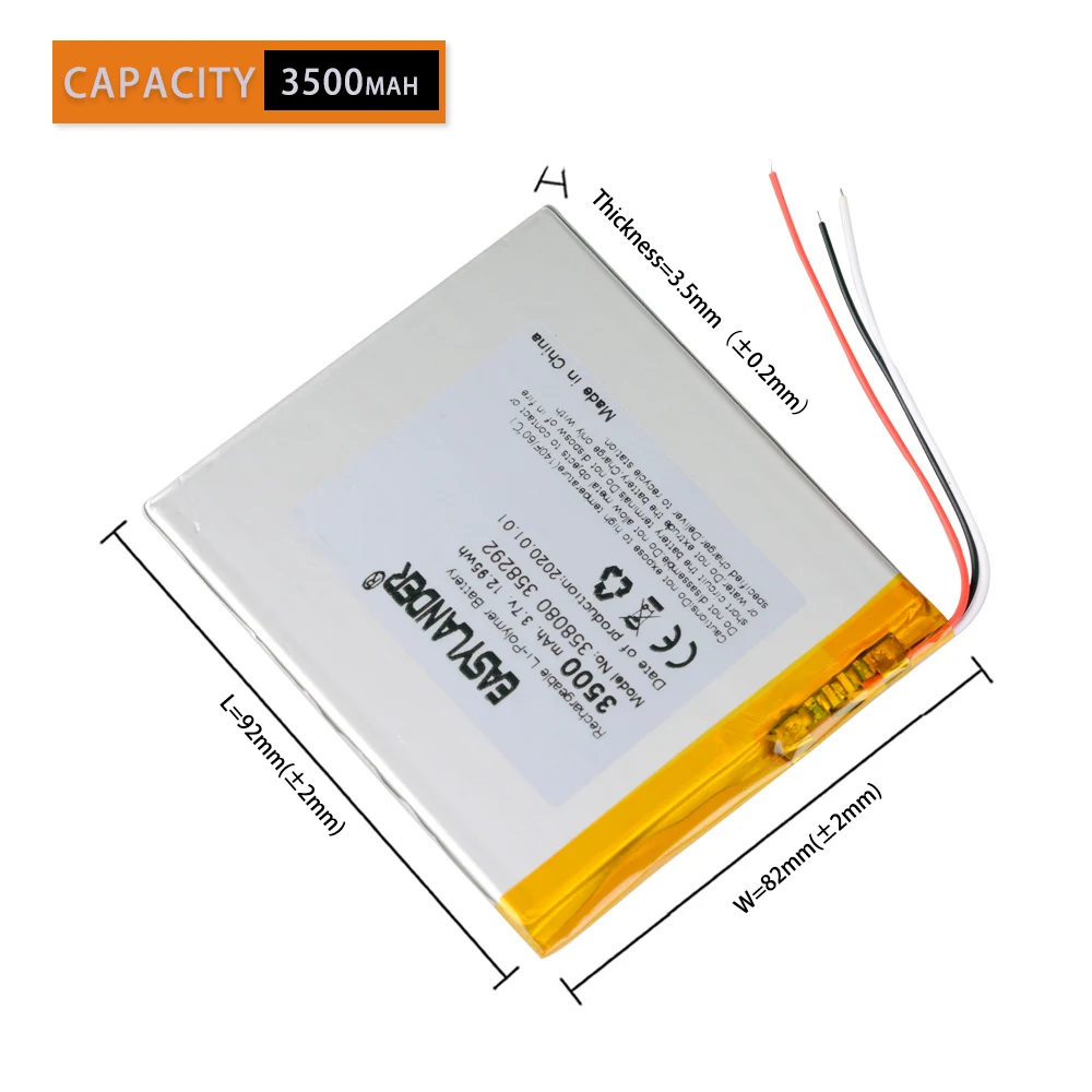 Универсальный Аккумулятор для планшета 3 7 в 3500 мА · ч 358292 Prestigio MultiPad PMT3797 3G Wize 3797