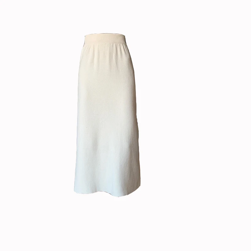 

New Knitted Skirt for Women in Autumn and Winter 2020, Korean Version, Versatile, Split before and after Leisure Wear Knitted