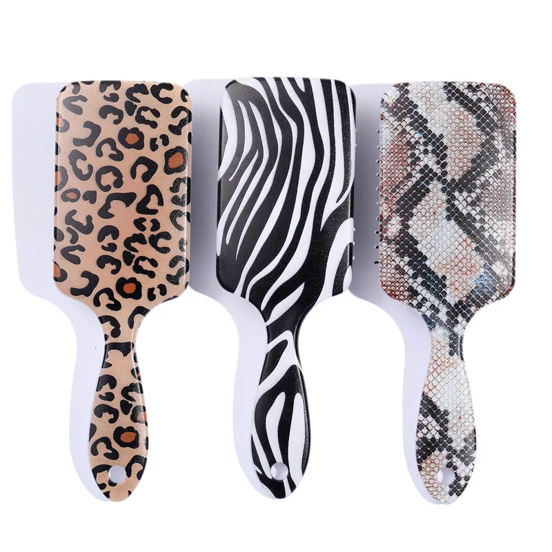 

Leopard Print Hair Cushion Comb Massage Comb Shun Hair Square Comb Cartoon Animal Plastic Comb