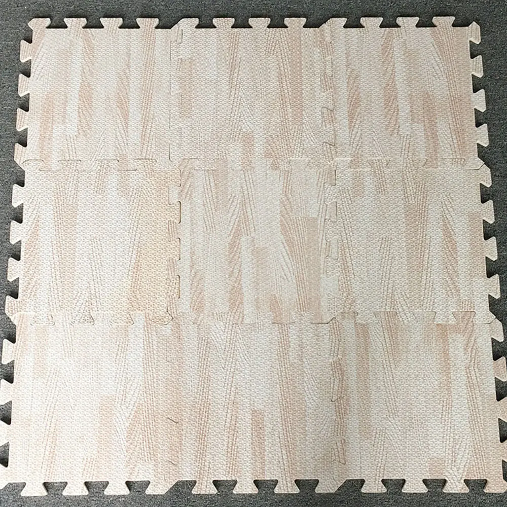 

20pcs Imitation Wood Floor Floor Mat Kids Play Mat Modernization Comfortable Soft 30X30cm White Home Decoration Playing Game