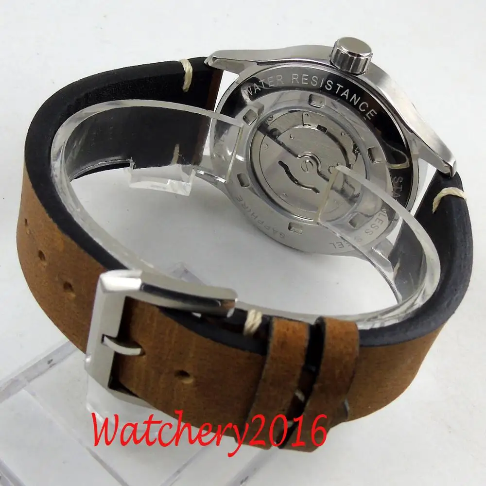 Оптовая продажа мужские автоматические часы-пилот из сапфирового стекла с